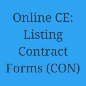 Online CE - Listing Contract Forms (CON)