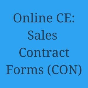 Online CE - Sales Contract Forms (CON)