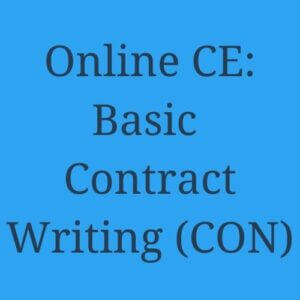 Online CE - Basic Contract Writing (CON)