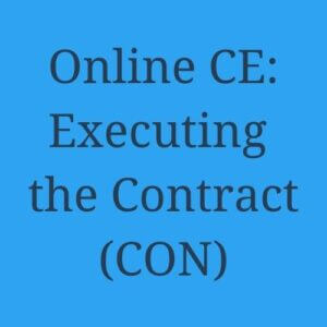 Online CE - Executing the Contract (CON)