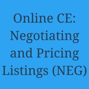 Online CE - Negotiating and Pricing Listings (NEG)